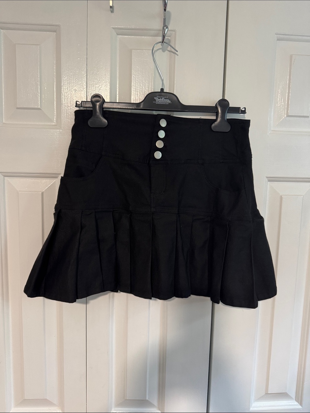 Unique Vintage Black Mini Skirt - Label Detail
